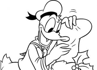 Kaczor Donald z prezentami