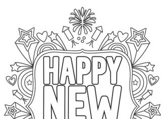 Kartka noworoczna kolorowanka kartka noworoczna