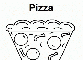 Kawałek smacznej pizzy kolorowanka kawałek smacznej pizzy do druku