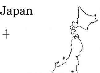 Kontury japońskiej mapki