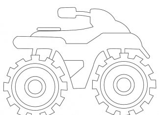 kolorowanka piękny czerwony quad