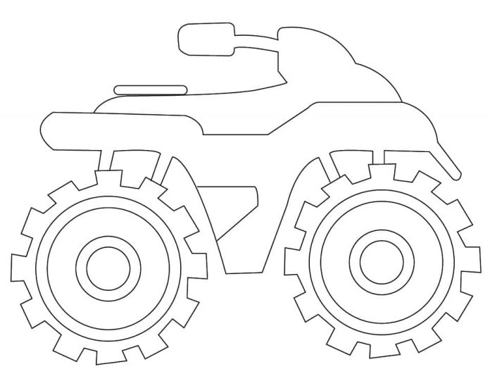 kolorowanka piękny czerwony quad