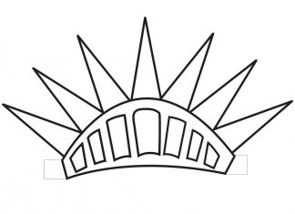 Korona Statuy Wolności kolorowanka korona statuy wolności