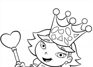 Królowa z bajki Mali Einsteini kolorowanka królowa z bajki Mali Einsteini do druku