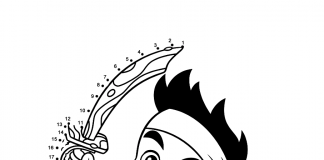 Kropki do połączenia postać z bajki