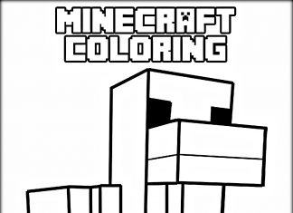 kolorowanka kura minecraft