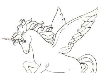 Lecący pegazus kolorowanka lecący pegazus do druku