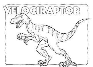 Logo Velociraptor z dinozaurem