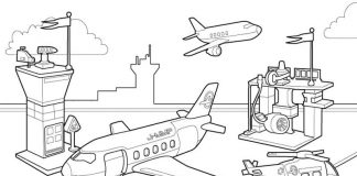 Lotnisko w lego Duplo kolorowanka lotnisko w lego duplo