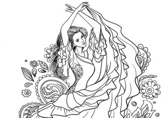 Malownicza kobieta tańczy