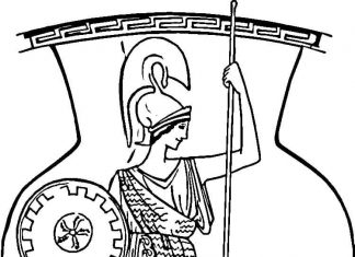 Malowniczy wazon z wojowniczką