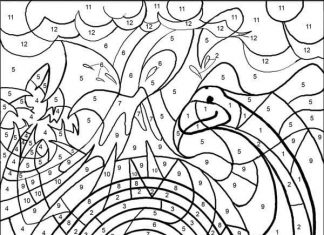 Maluj według cyfr dinozaur zaawansowane kolorowanka maluj według cyfr diznozaur zaawansowane