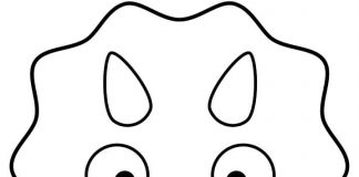 Mały triceratopsik z uroczym spojrzeniem