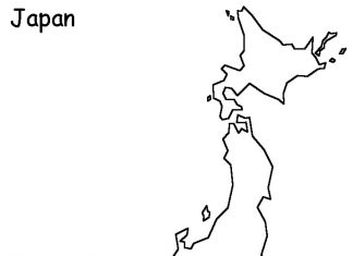 Mapa konturowa Japonii