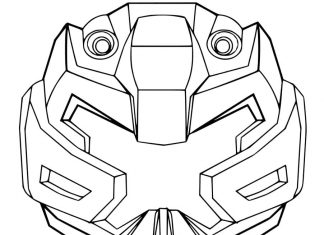 Maska robota kolorowanka maska robota do druku