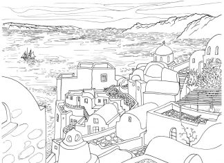 Miasto Santorini w Grecji