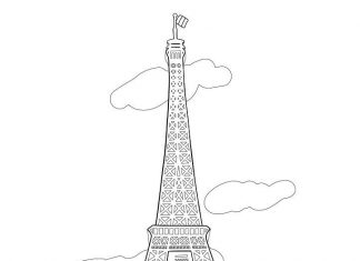 Most przed wieżą kolorowanka most przed wieżą Eiffla do druku