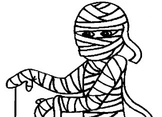 Mumia bawi się jojo kolorowanka mumia bawi się jojo