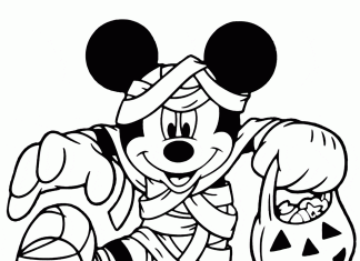 Myszka Miki mumia kolorowanka myszka miki mumia