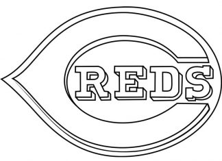 Napis REDS kolorowanka napis REDS