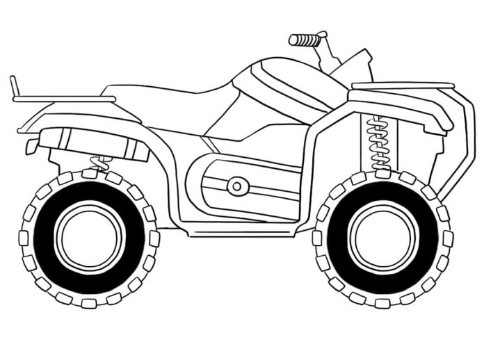 kolorowanka piękny czerwony quad