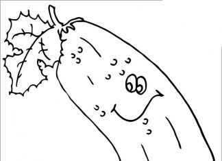 Ogórek z buźką kolorowanka ogórek z buźką do druku