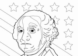 Ojciec narodu amerykańskiego kolorowanka ojciec narodu amerykańskiego