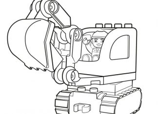 kolorowanka operowanie koparkom w lego duplo