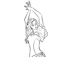 Piękna kobieta tańczy flamenco