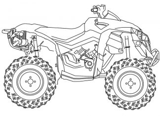 kolorowanka piękny czerwony quad