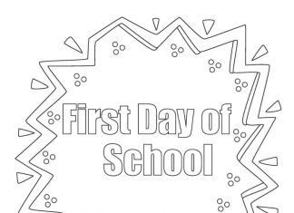 kolorowanka pierwszy dzień w szkole