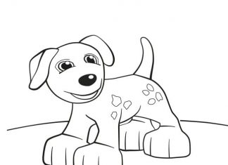 kolorowanka pies w lego duplo