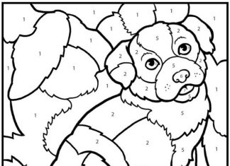 kolorowanka pies z kością