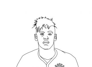 Piłkarz w sportowej koszulce kolorowanka piłkarz w sportowej koszulce