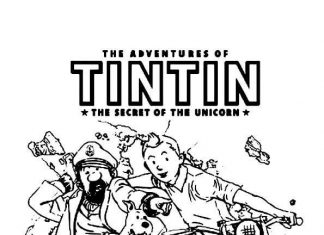 Plakat bajki Przygody Tintina kolorowanka plakat bajki Przygody Tintina