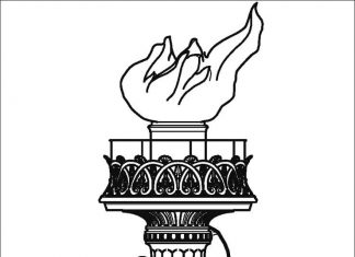 Pochodnia w ręku kolorowanka pochodnia w ręku do druku