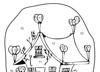 kolorowanka pomaluj według cyfr z balonami