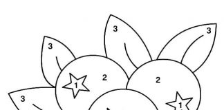 Pomaluj według liczb pomidory kolorowanka pomaluj według liczb pomidory