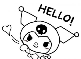 Postać z czaszką na czapce kolorowanka postać z czaszką na czapce