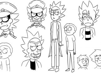 Kolorowanka Rick and Morty dla dzieci do druku