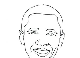 Prezydent Barack Obama kolorowanka prezydent Barrack Obama do druku