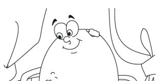 kolorowanka przecięte kiwi do druku