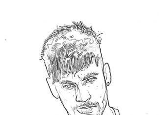 Przystojny piłkarz Neymar kolorowanka przystojny piłkarz Neymar