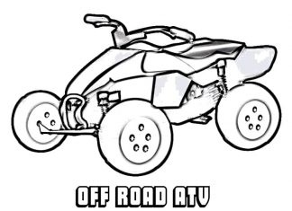 kolorowanka quad off road atv