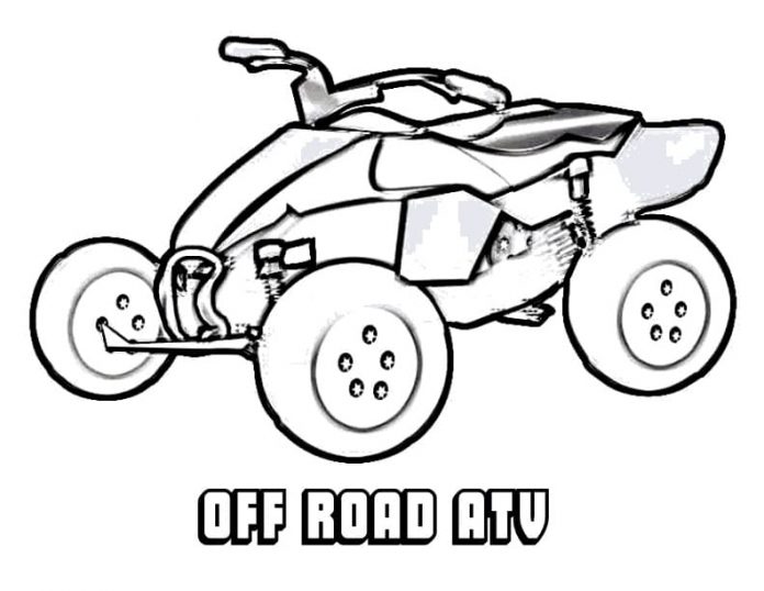 kolorowanka quad off road atv