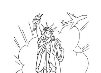 Samolot leci nad pomnikiem kolorowanka samolot leci nad pomnikiem