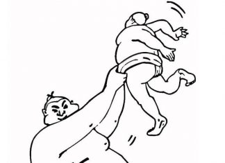 Silniejszy zapaśnik rzuca słabszym