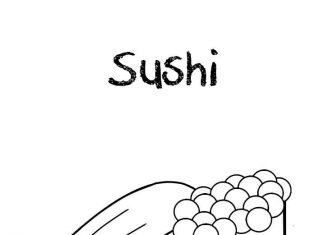 Smaczne sushi kolorowanka smaczne sushi