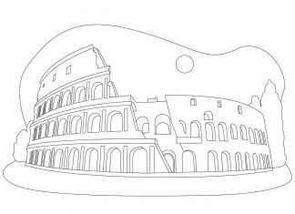 kolorowanka starodawne koloseum
