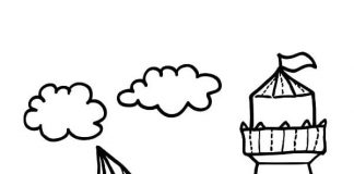 Statek płynie do latarni kolorowanka statek płynie do latarni morskiej